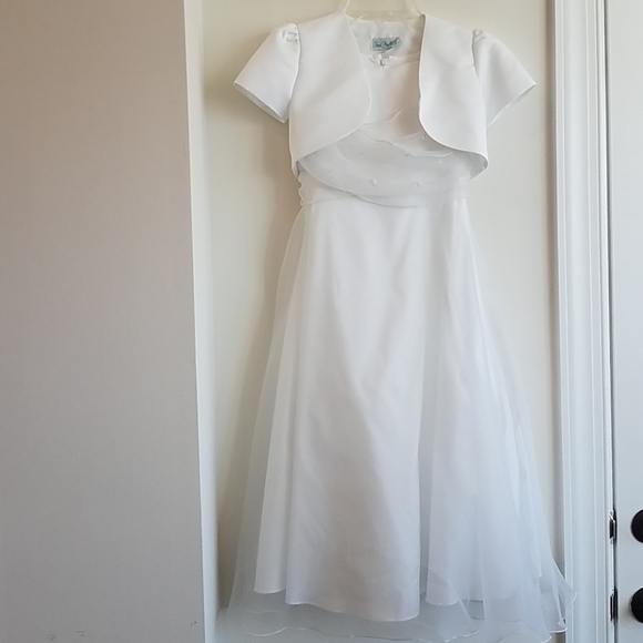 Bonnie Jean Holy Communion Dress and Bolero Jacket - Picture 1 of 8